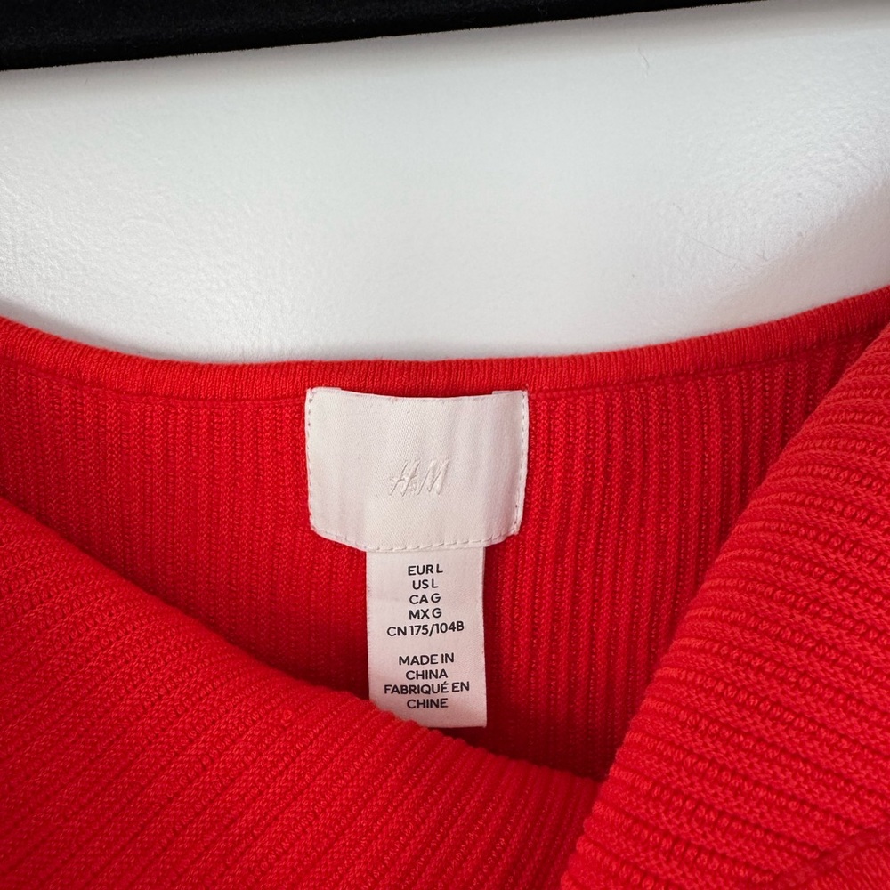 H&M Red Ribbed Tube Top - Picture 2 of 2